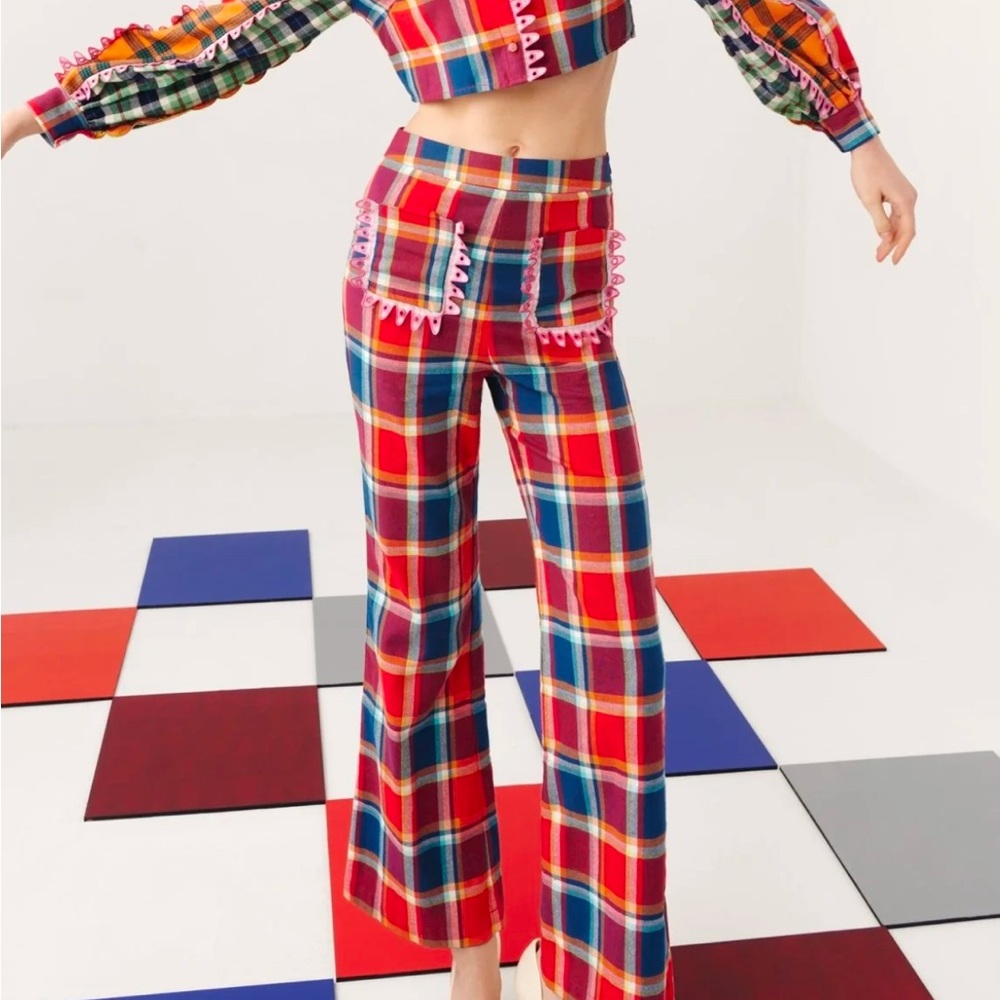 Celia B plaid Tamarisk pants L
